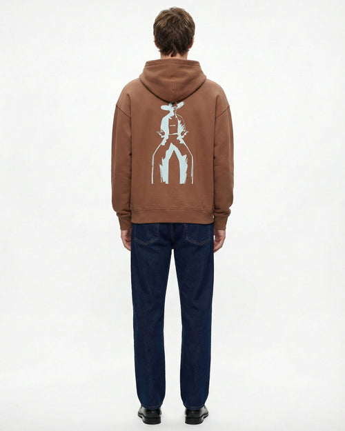 Brown Hoodie – Ice Blue Gunslinger