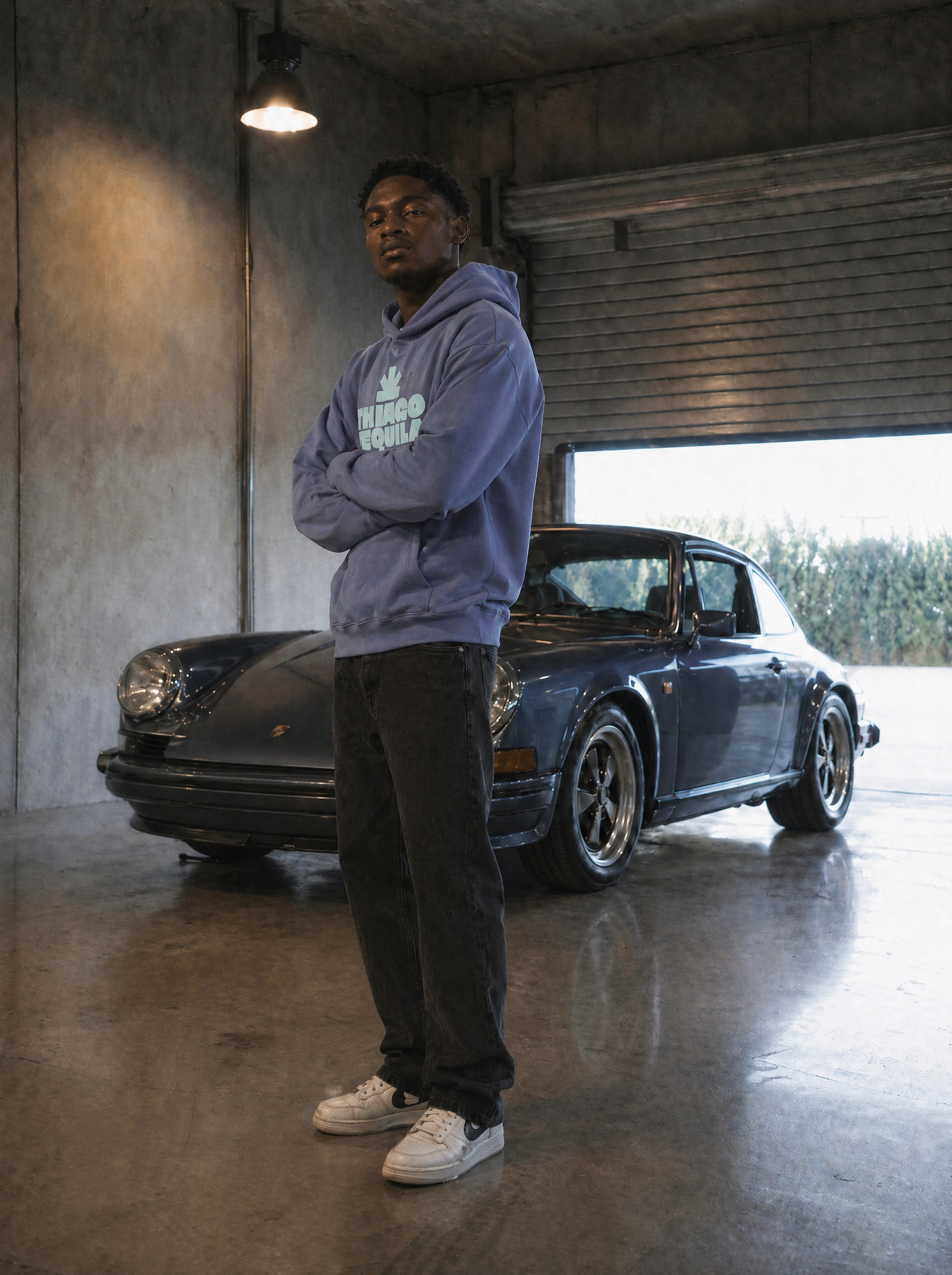 Slate Blue Hoodie – Ice Blue Gunslinger