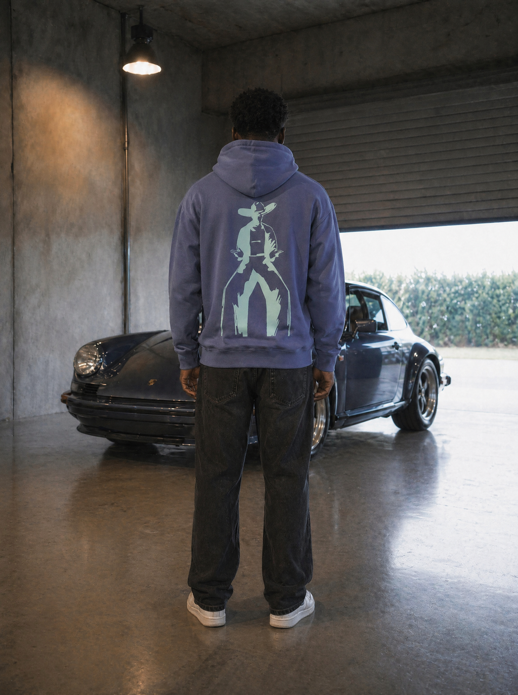 Slate Blue Hoodie – Ice Blue Gunslinger