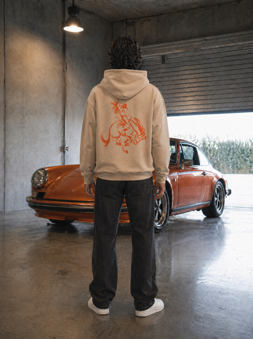 Sand Hoodie – Orange Cowboy