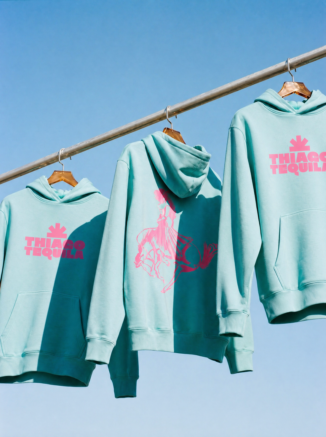Cyan Hoodie – Pink Cowgirl