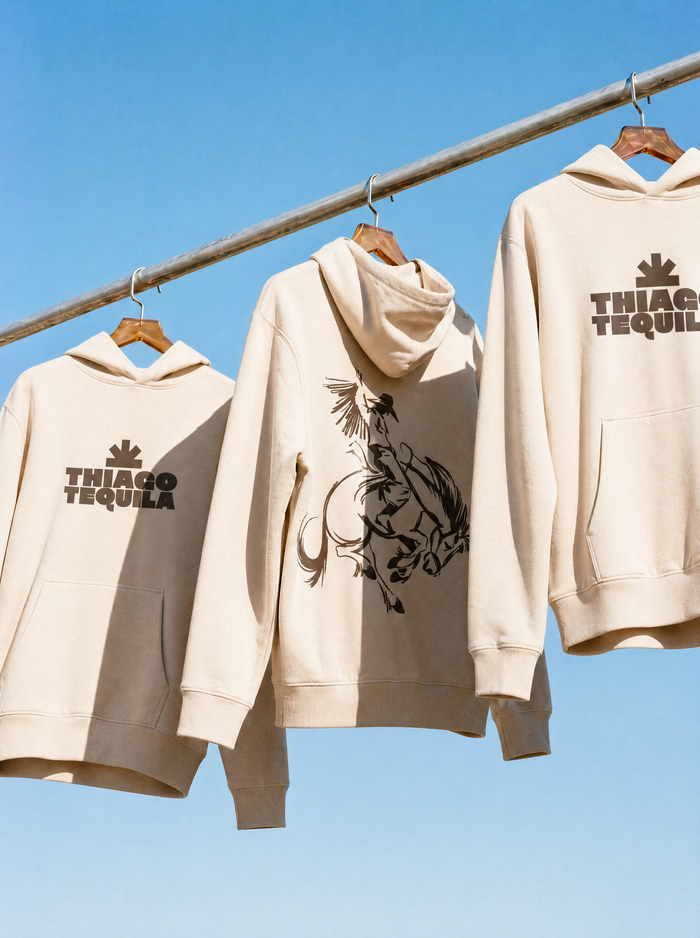 Cream Hoodie – Brown Cowboy