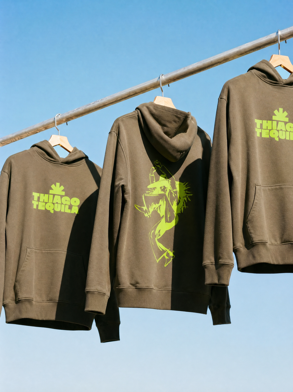 Dark Green Hoodie – Lime Dancing Cowgirl